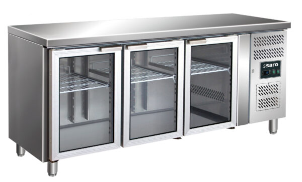 PTM Kühltisch mit 3 Glastüren,
Modell GN 3100 TNG