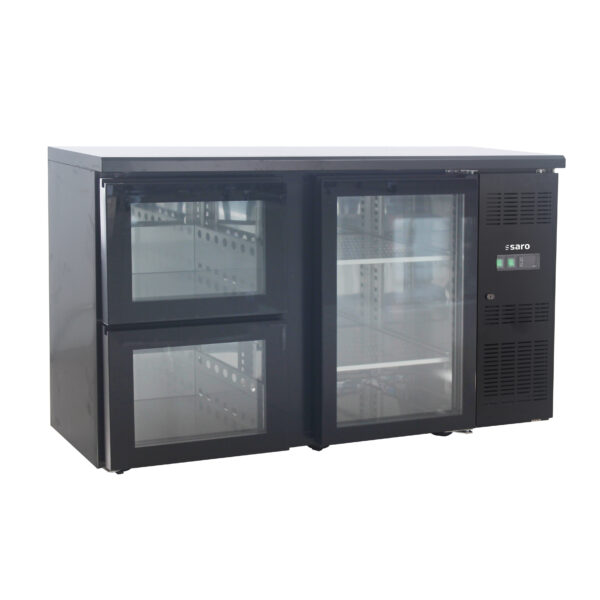 PTM Barkühler mit 1 Glastür und 2 Schubladen,
Modell BC 2100 G S2