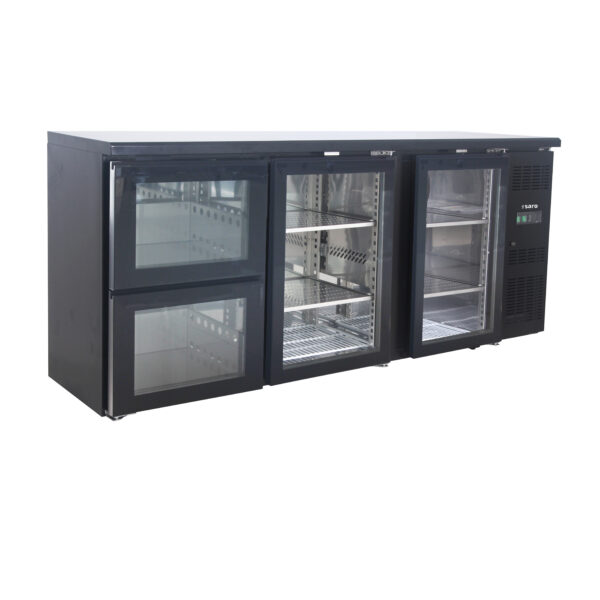 PTM Barkühler mit 2 Glastüren und 2 Schubladen,
Modell BC 3100 G S2