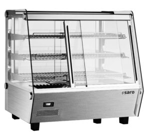 Heiße Theke Vitrine mit warmer Ausgabefläche für Speisen im PTMshop