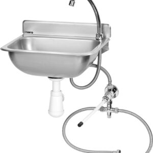 Handwaschbecken aus Edelstahl mit Sensor oder Kniebedienung für Gastronomie im PTMshop