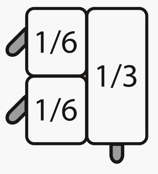 PTM E7/CPCEXB Nudelkorb-Set: 2 x 1/6 GN + 1 x 1/3 GN