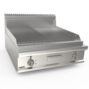 SARO Elektrogriddleplatte 800 mm breit Tisch 1/2+1/2
Modell LQ / FTE4BBM