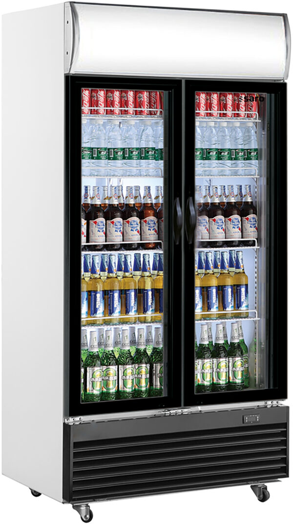 PTM Getränkekühlschrank 2-türig mit Werbetafel,
Modell GTK 800