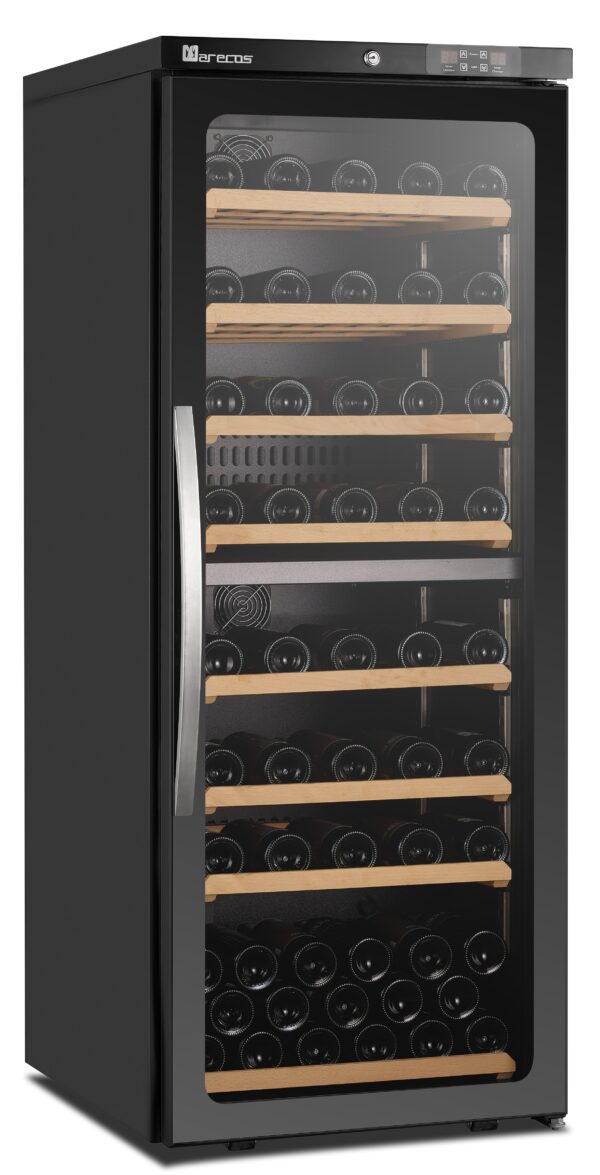 PTM 2-Zonen Weinkühlschrank mit Glastür,
Modell CV 350 PV 2T