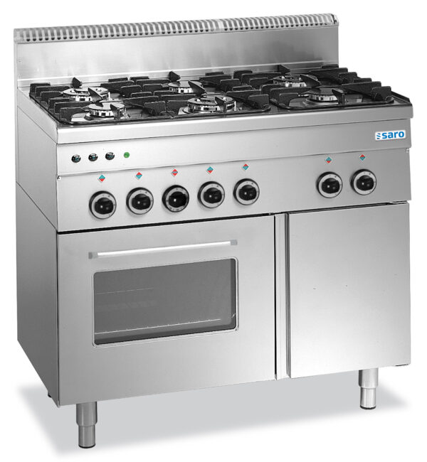 PTM Gasherd mit Gasbackofen, 6 Brenner 600 Line
Modell G6SFA6