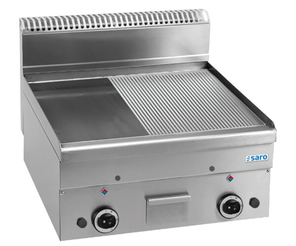 PTM Gasgrillplatte 1/2glatt 1/2gerillt Tischmodell GFT66LR