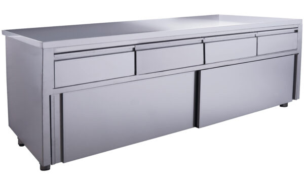 PTM Schiebetürenschrank mit 4 Schubladen, 1800X700mm
