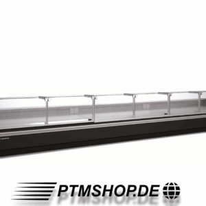 Fleischtheke schwarz gerade Glasfront