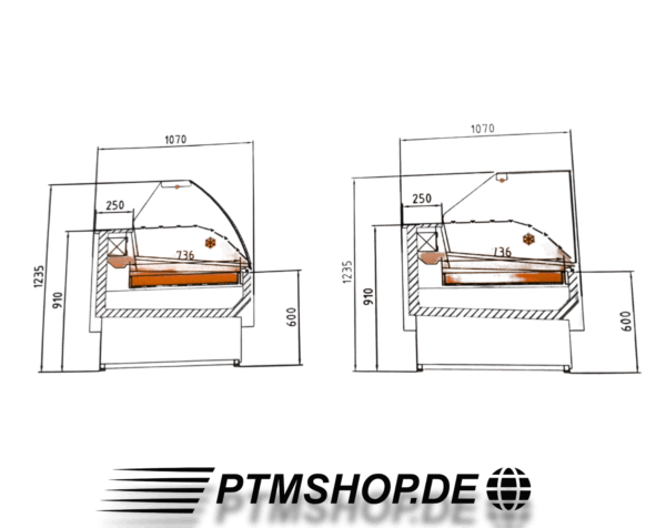 PTM FISH COUNTER 10 – Edelstahl Fischtheke