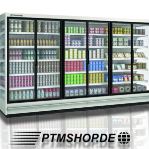PTM SMG - Kühlregal Multideck mit Glastüren steckerfertig Wandkühlregal