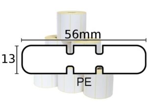 Etikettenrolle 56 × 13 mm