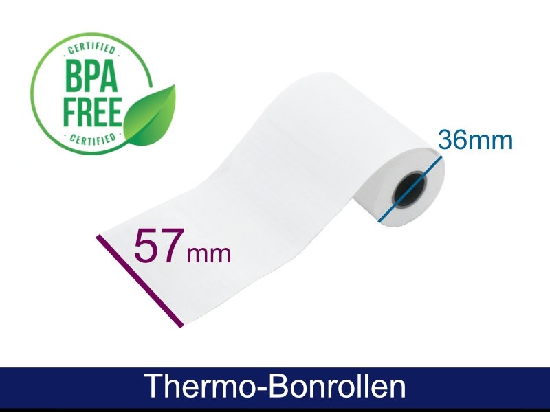 ARTDEV Thermorolle - 57 36 12 (B/D(max.)/K) mit Lastschrifttext