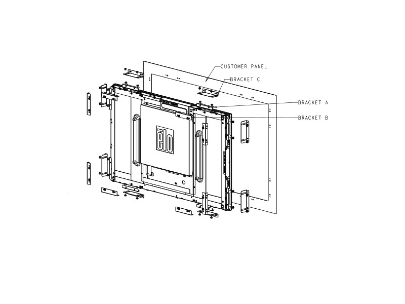 Elo Flushmount Kit für 3243L POS-Zubehör
