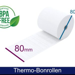 ARTDEV Thermorolle - 80 80 12 (B/D(max.)/K) mit Bewirtungstext