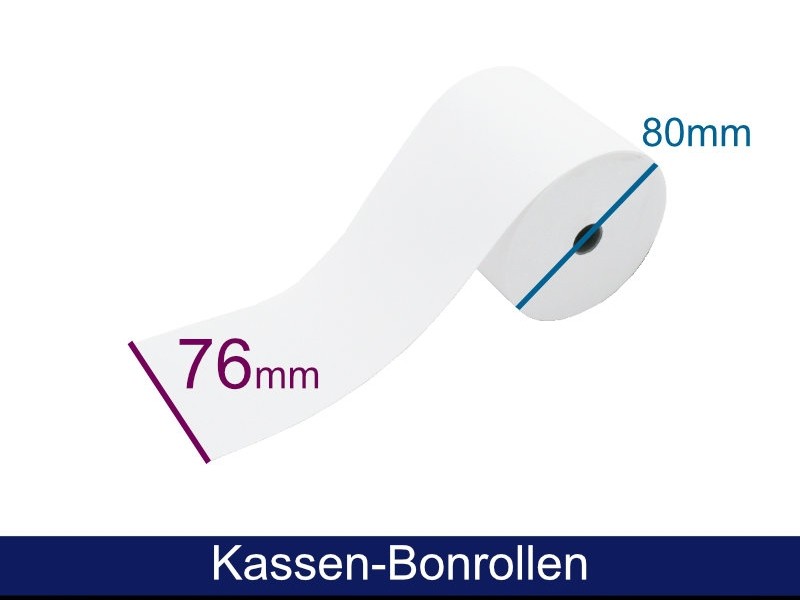 ARTDEV Kassenrolle - Normalpapier HF 76 80 12 (B/D/K)