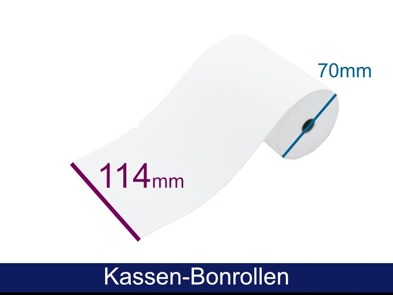 ARTDEV Kassenrolle - Normalpapier HF 114 70 12 (B/D/K)