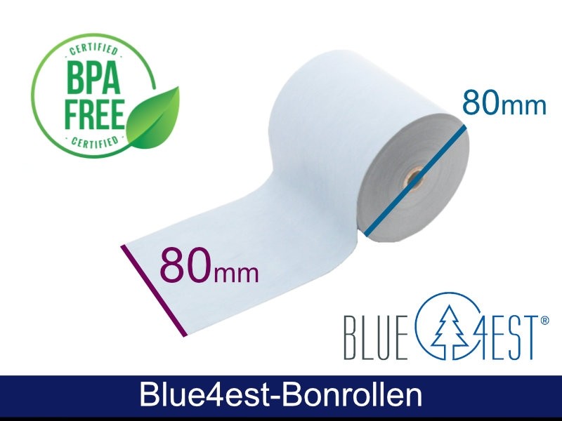 ARTDEV Thermorolle - 80 80 12 (B/D(max.)/K) Blue4est® (Blau) Ökopapier
