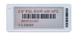 ESL Preisschild 2,9 Zoll Weiß für Regalschienen – elektronisches Regaletikett für digitale Preisauszeichnung im Handel