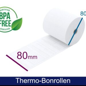 ARTDEV Thermorolle - 80 80 12 (B/D(max.)/K) mit Bewirtungstext