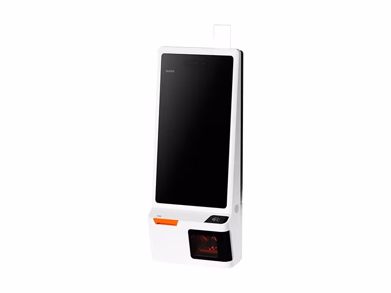 SUNMI K2 Self-Ordering-Kiosk mit Touchdisplay, Scanner und Bondrucker
