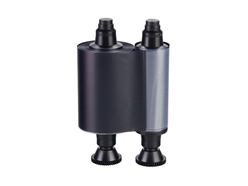 Evolis R3012 - 2 Panel Einfarbig KO - Schwarz TT + lackiert - 500 Karten/Rolle