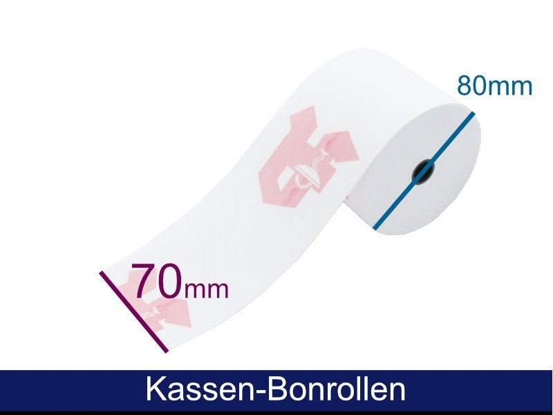 Kassenrolle 70 × 80 mm