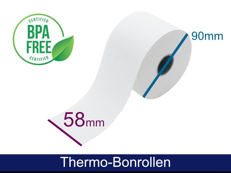 ARTDEV Thermorolle - 58 90 25.4 (B/D(max.)/K) **Innenwicklung** weiss