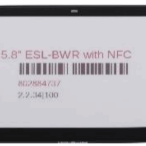 ESL Preisschild 5,8 Zoll Schwarz zur Befestigung an Regalschienen oder Körben – elektronisches Regaletikett für digitale Preisauszeichnung im Handel