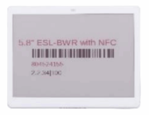 ESL Preisschild 5,8 Zoll Weiß zur Befestigung an Regalschienen oder Körben – elektronisches Regaletikett für digitale Preisauszeichnung im Handel