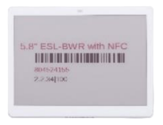 ESL Preisschild 5,8 Zoll Weiß zur Befestigung an Regalschienen oder Körben – elektronisches Regaletikett für digitale Preisauszeichnung im Handel