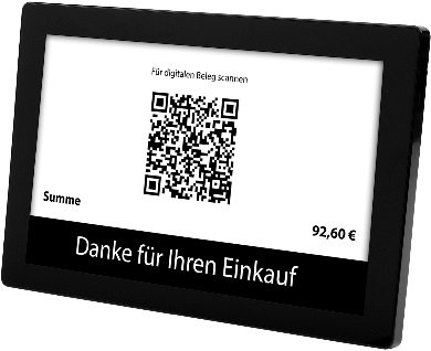 Externe Kundenanzeige 10,1 Zoll Touch Panel Android-Tablet mit LAN, WLAN, USB und VESA75 – digitales Kundendisplay für Kassensysteme