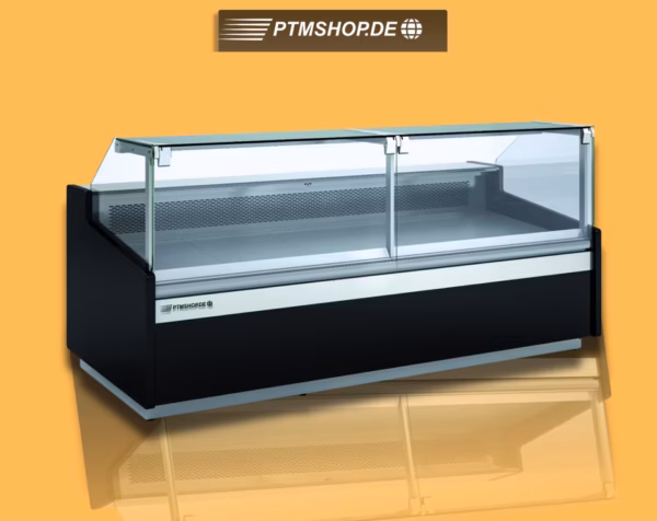 PTM Butcher Kühltheke Full Black 2,5 m – Fleischtheke Wursttheke Umluft
