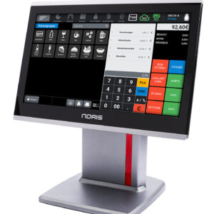 NORIS LA-156 Kassensystem Frontansicht mit 15,6″ Full-HD Touch und Aluminiumgehäuse