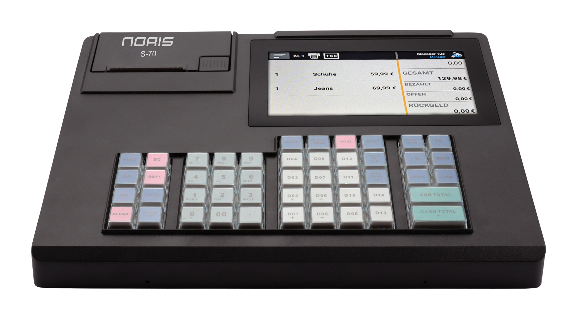 noris s-70 registrierkasse front
