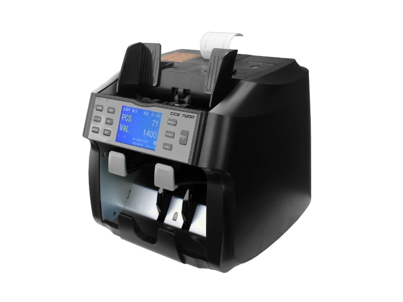 CCE GmbH CCE 7000 - Banknotenzähler für sortierte und gemischte Noten mit eingebautem Thermodrucker und externem Display