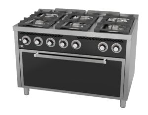 gasherd-6-kochfelder-750mm-grosser-backofen-frontansicht