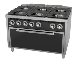 gasherd-6-brenner-900mm-grosser-backofen-frontansicht