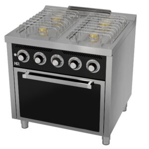 gasherd-4-kochfelder-750mm-mit-backofen-frontansicht