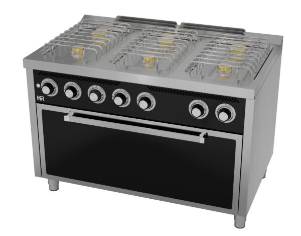 gasherd-6-kochfelder-750mm-grosser-backofen-frontansicht