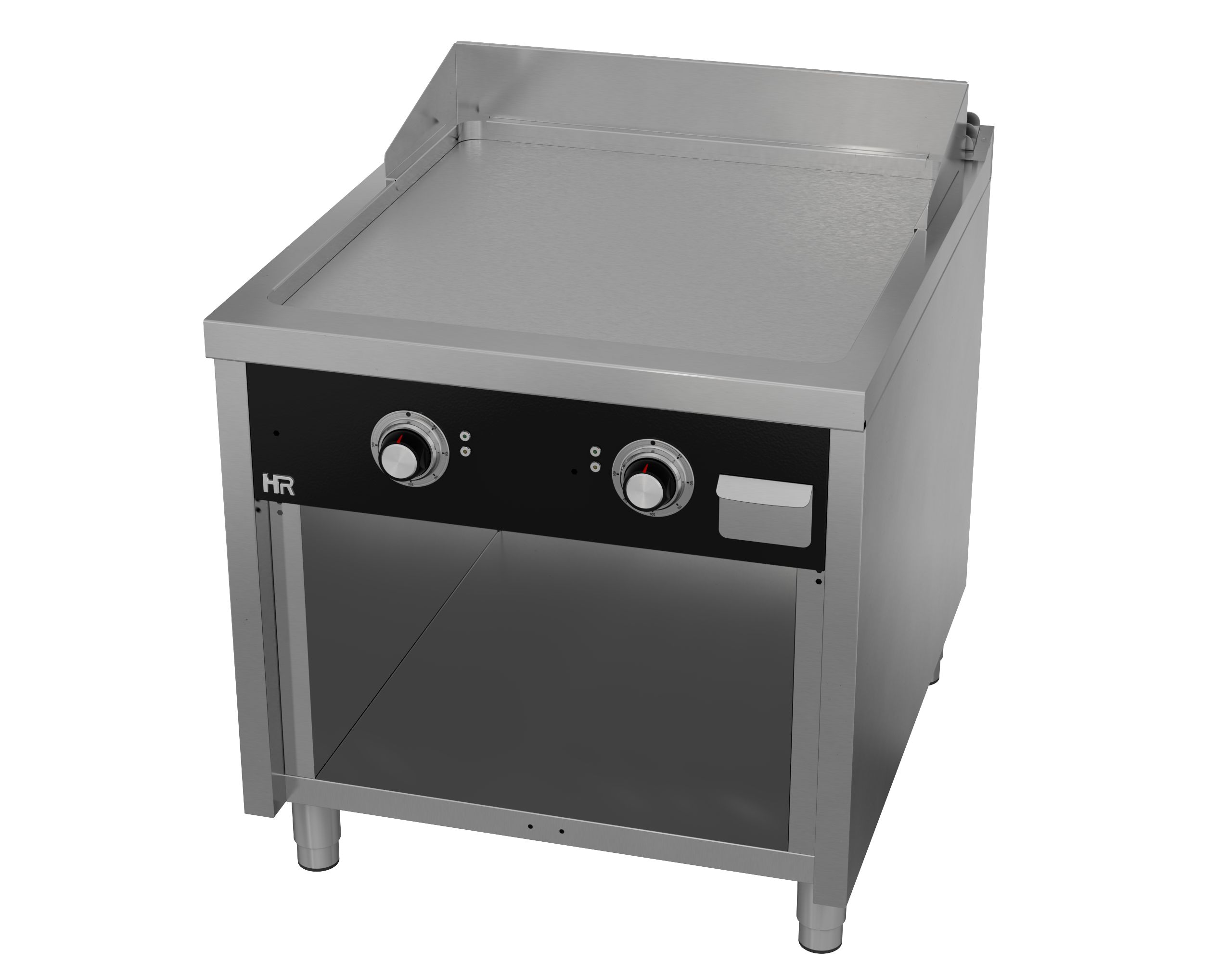 Grillplatte 800 mm Serie 900 glatt mit Unterbau