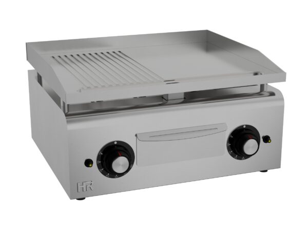 grillplatte-600mm-chromstahl-gerillt-serie-500-front