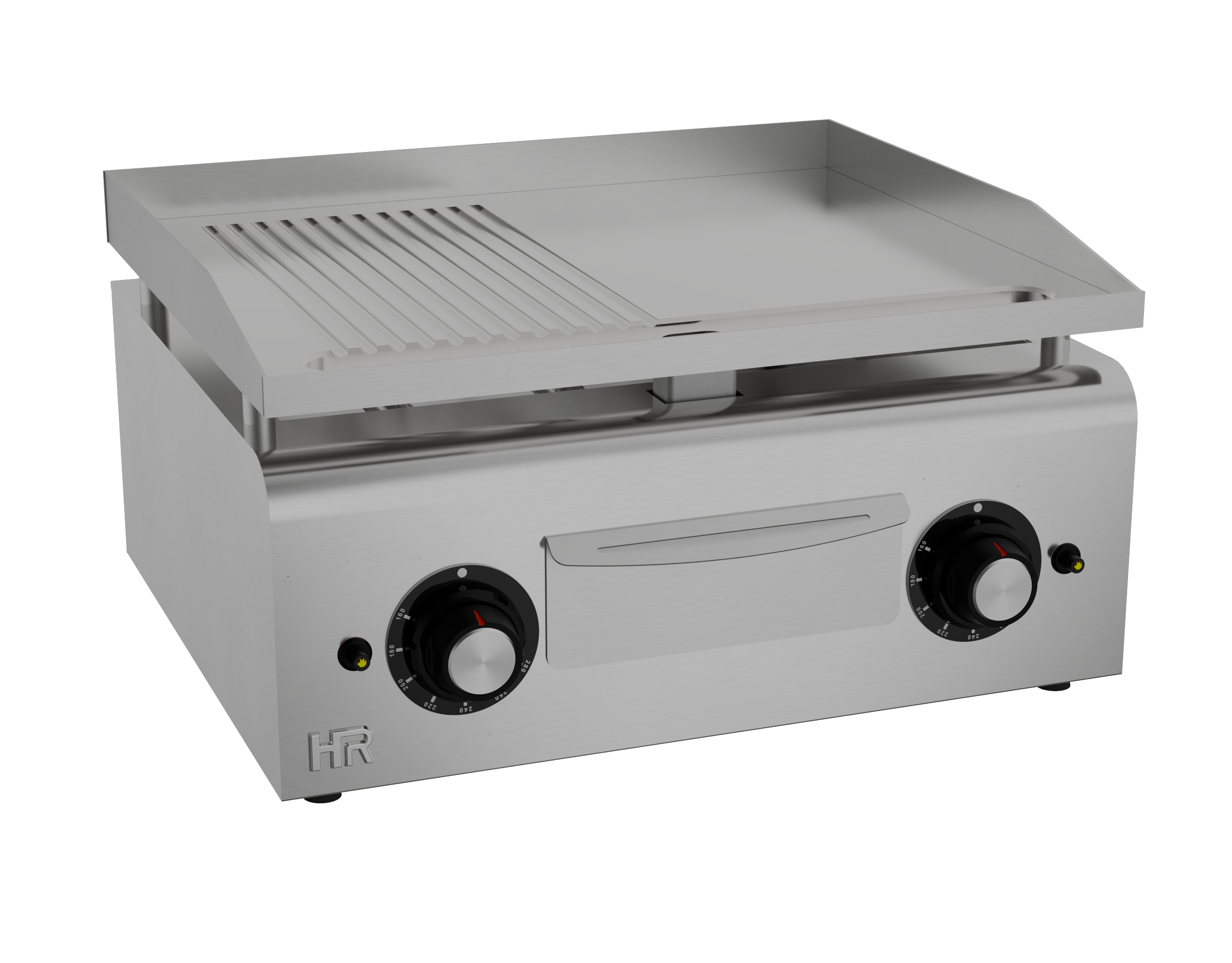 grillplatte-600mm-chromstahl-gerillt-serie-500-front