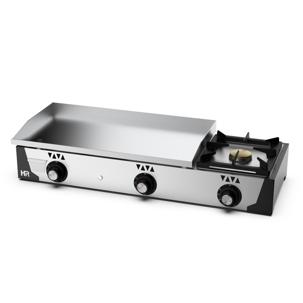 grillplatte-800mm-gas-chromstahl-mit-brenneraufsatz-front