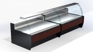 Neutraler Counter Transparent Rondo 120x120x87 für Gastronomiebetriebe