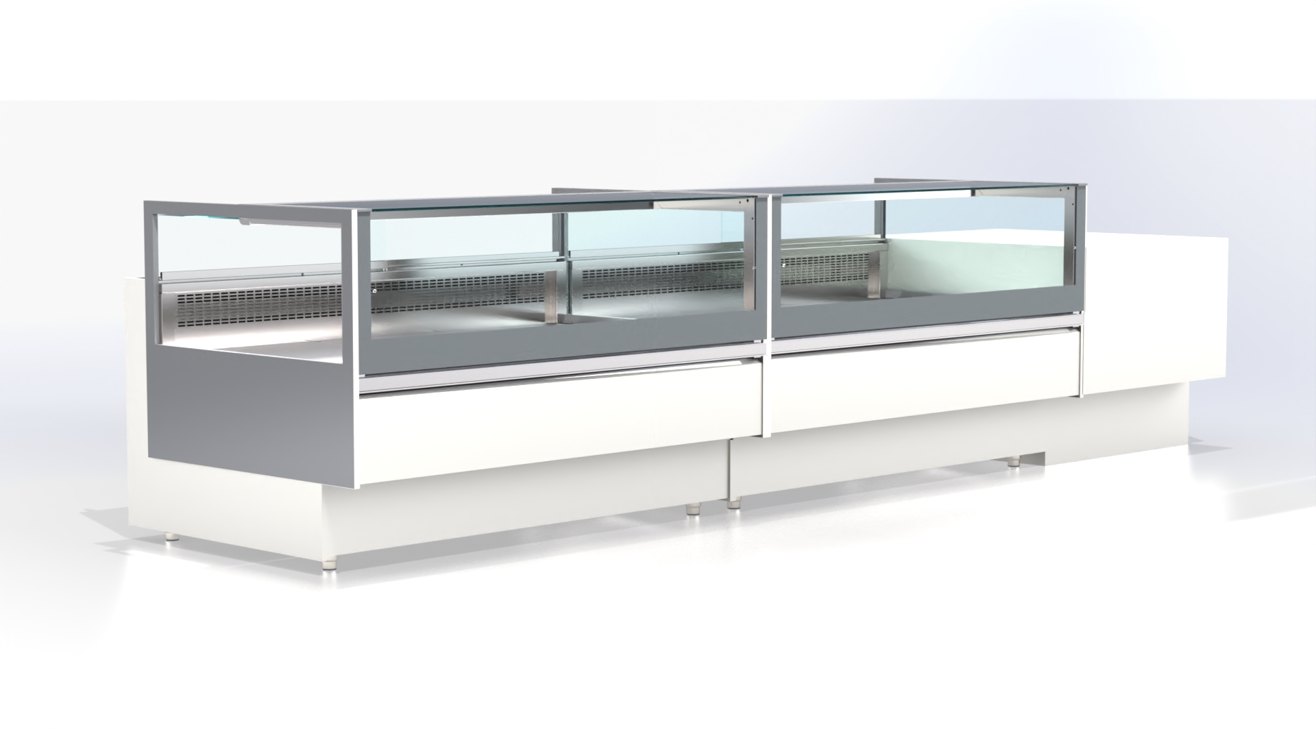 Neutrale Theke "Stretta" 120x120x87 für Gastronomie