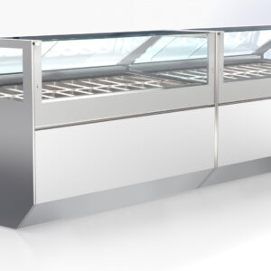 Beheizte Vitrine Serie 100 mit Luftzirkulation und LED-Beleuchtung