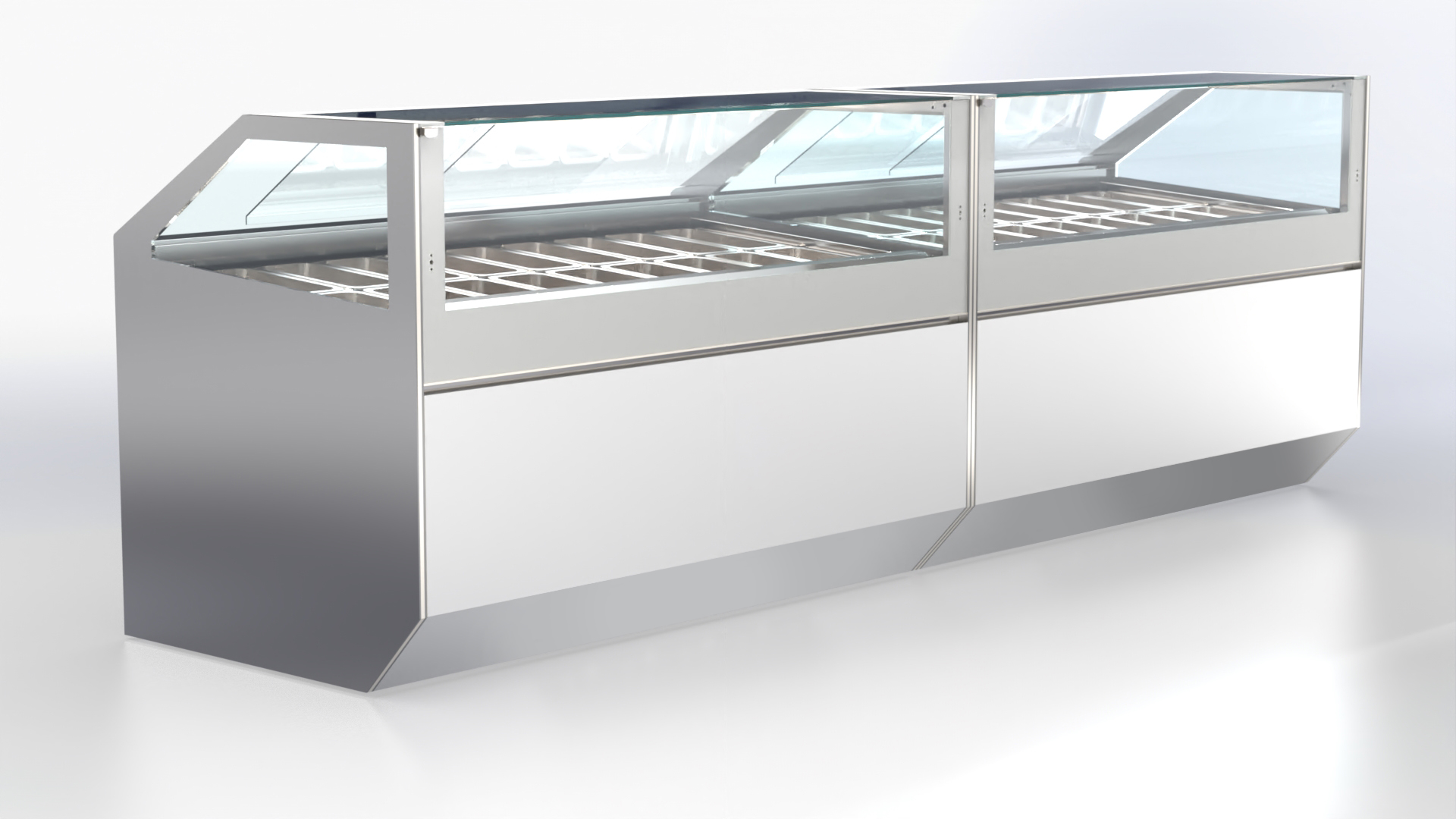 Beheizte Vitrine Serie 100 mit Luftzirkulation und LED-Beleuchtung