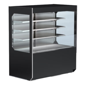 Kühlvitrine NUTRI S 210x80x140 mit LED-Beleuchtung und Corian-Dekoration