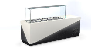 Eisvitrine Pozzetti-Serie für 6 Tabletts